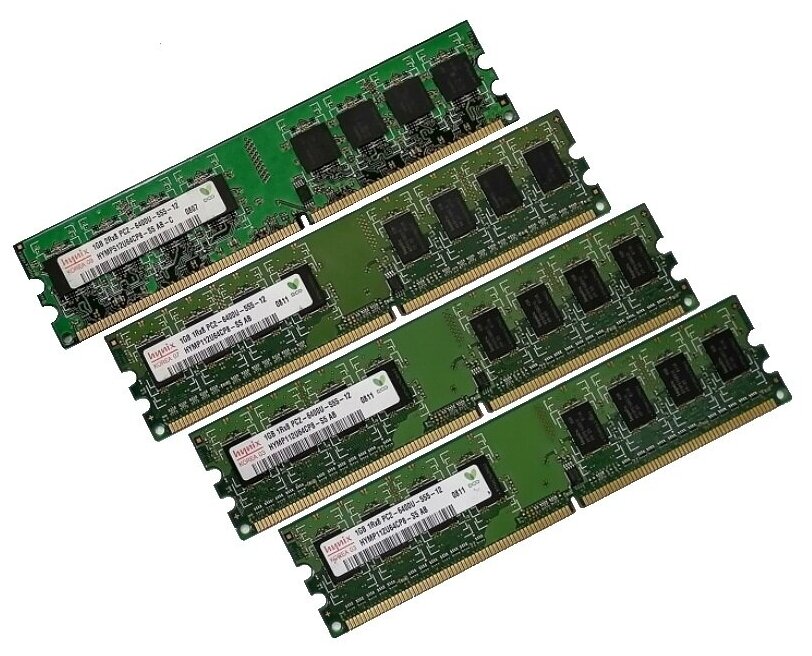 Б/у ОЗУ Dimm 4Gb PC2-6400(800)DDR2 Hynix HYMP112U64CP8-S5 (Kit 4x1Gb)