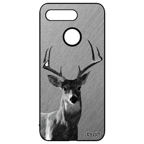 фото Защитный чехол на смартфон // honor v20 / view 20 // "олень" дизайн марал, utaupia, серый