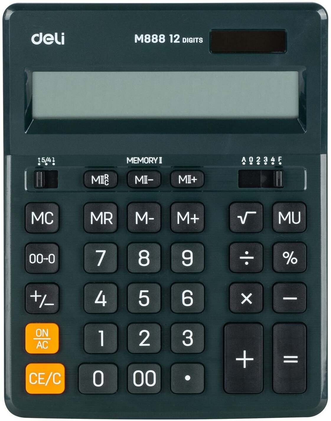 Калькулятор настольный Deli EM888F-green зеленый