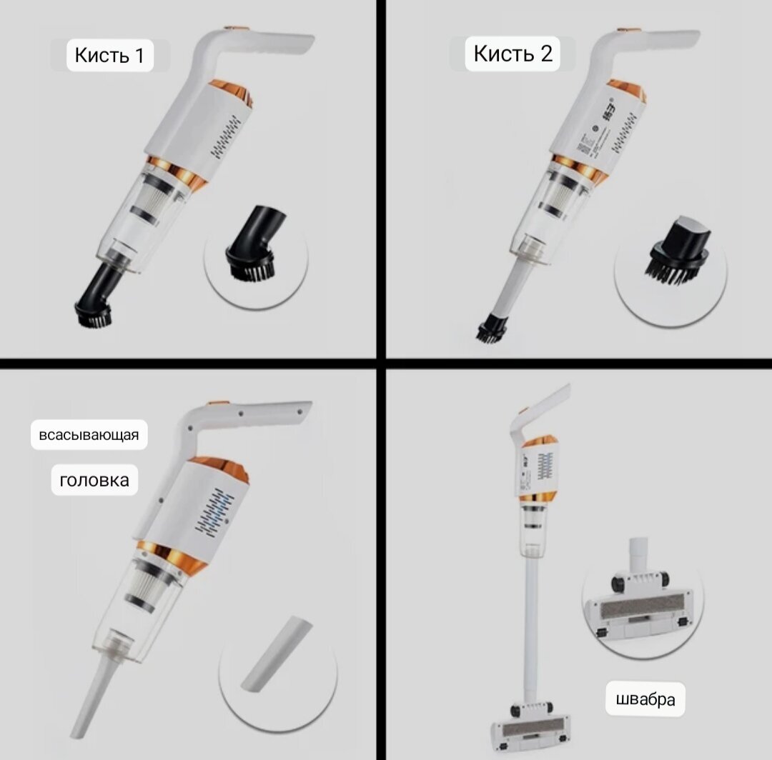Беспроводной ручной пылесос 4 в1