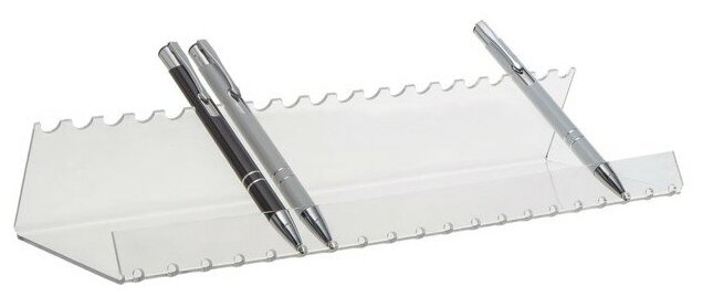 Горизонтальная подставка под ручки на 20 шт, 31,5*11*6 см, оргстекло 2 мм в защитной плёнке 2352591