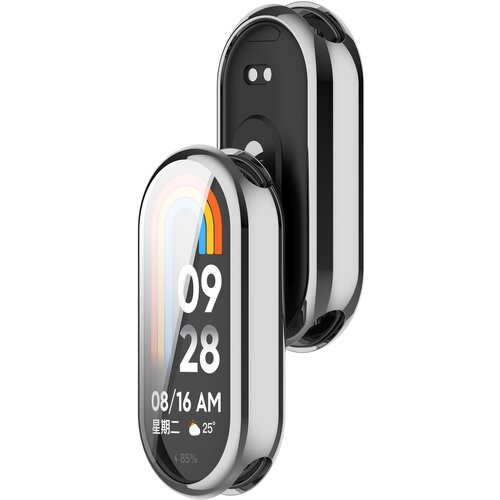 Мягкий защитный чехол TPU для Xiaomi Mi Band 8, серебристый