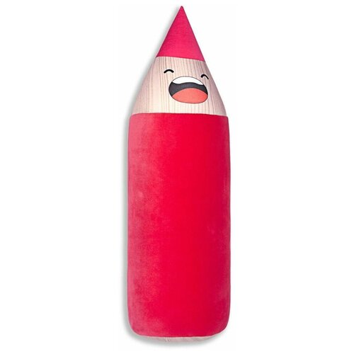 фото Подушка-валик штучки, к которым тянутся ручки антистресс карандаш, красный