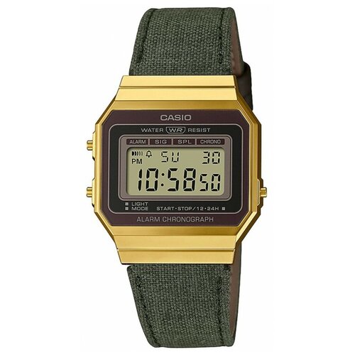 фото Наручные часы casio наручные часы casio a700wegl-3a, зеленый, золотой