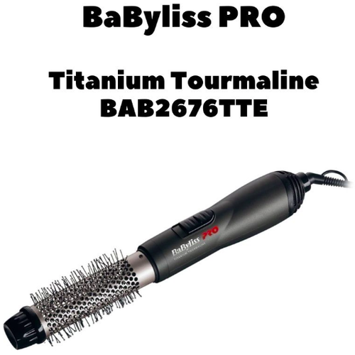 Фен-щетка BaByliss Pro Titanium Tourmaline черный [без вращения, 700 Вт, 1 насадка] 