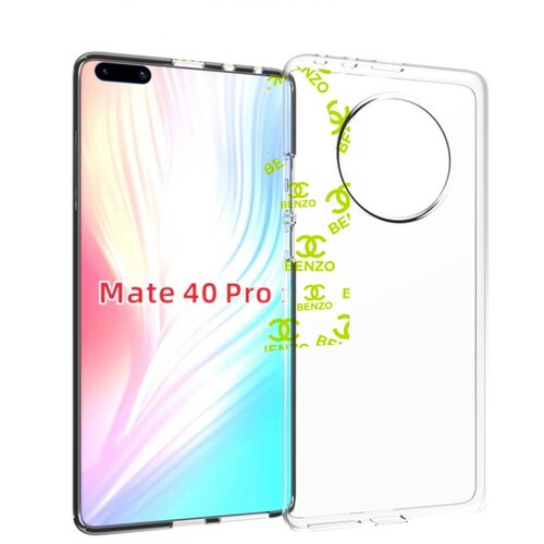 Чехол MyPads Белый-Бензо для Huawei Mate 40 Pro (NOH-NX9) задняя-панель-накладка-бампер