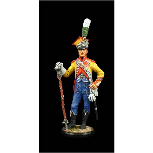 Оловянный солдатик SDS: Тамбурмажор Оркестра 3-го (Голландского) полка пеших гренадер Императорской Гвардии 1810 г.