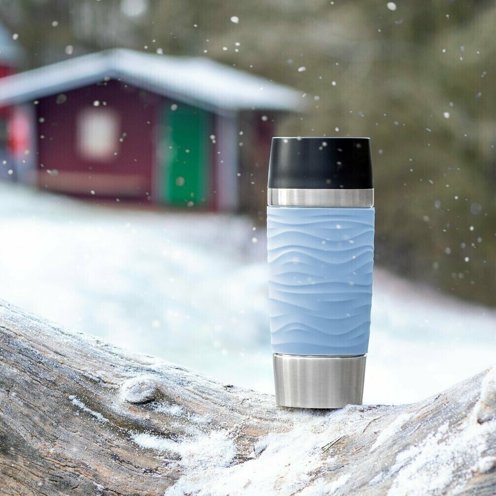 Термокружка Emsa Travel Mug Waves 0,36л Blue (N2010700) - фотография № 2