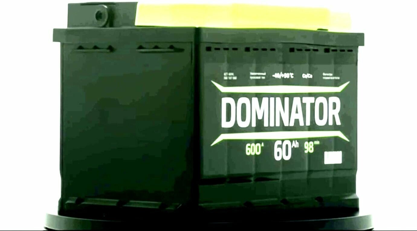 Аккумулятор автомобильный Dominator 60 А/ч 600 A прям. пол. Росс. авто (242x175x190)