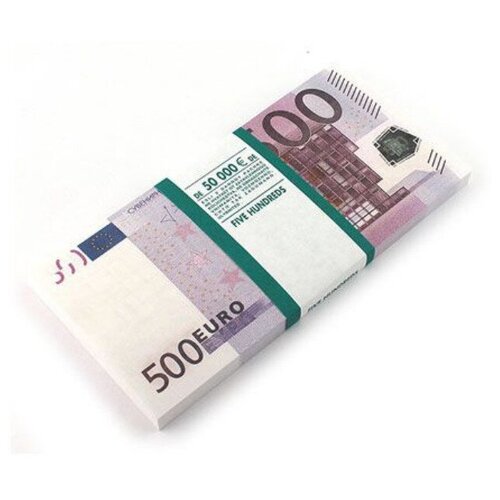 Деньги сувенирные гигант 500euro, 26х13 см, 100 листов