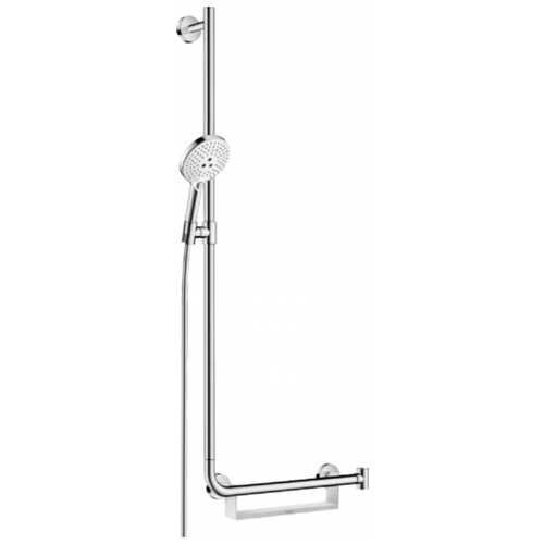 Душевой гарнитур Hansgrohe Raindance Select S 120 U'Comfort 26324400, цвет белый/хром душевой гарнитур hansgrohe raindance select s 26324400 хром белый