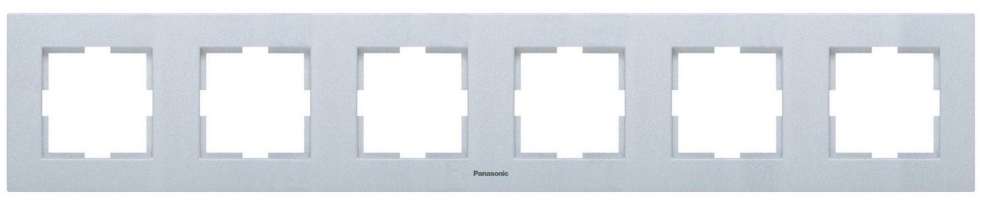 Рамка Panasonic Karre Plus WKTF08062SL-RU 6x горизонтальный монтаж пластик серебро (упаковка: 1 штука) - фотография № 1