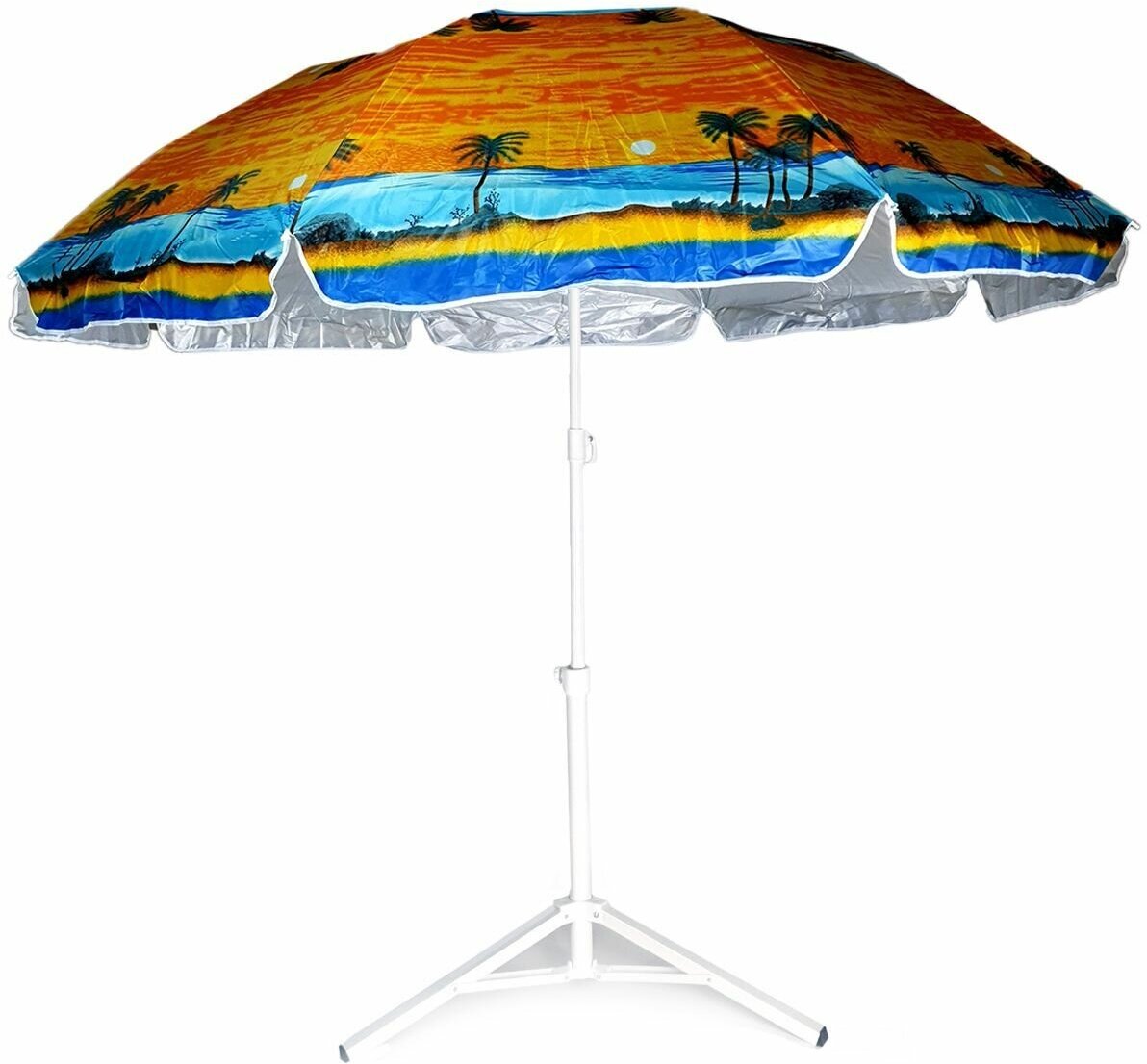 Зонт пляжный садовый желтый - фотография № 3