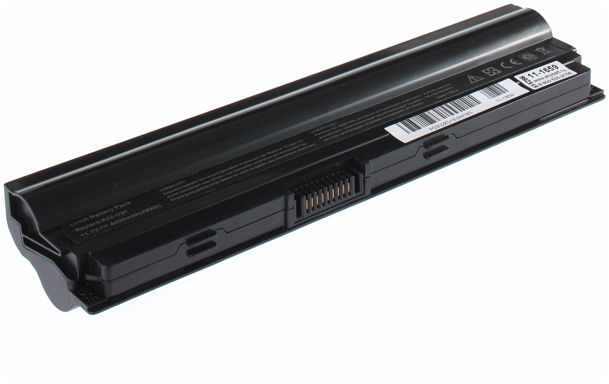 Аккумуляторная батарея Anybatt 11-B1-1659 4400mAh для ноутбуков Asus A31-U24,