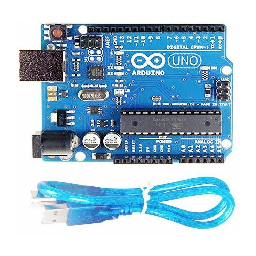 Контроллер Arduino UNO R3 с кабелем 1pcs uno r3 uno board uno r3 ch340g mega328p chip 16mhz for arduino uno r3 development board usb cable