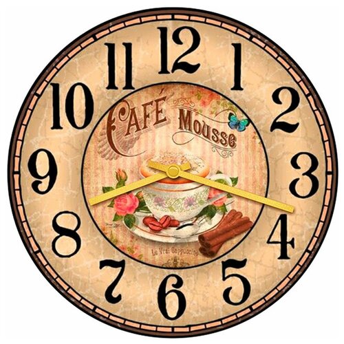 фото Svs настенные часы svs 3501096 kitchen кофейный мусс