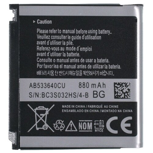 new replacement battery ab533640cc ab533640cu ck ce for samsung s6888 s3710 s3600 gt s3600i s3930c s3601 s5520 s569 f338 880mah Аккумулятор AB533640CU для Samsung S3600i, SGH-G600, SGH-G400, GT-C3110, SGH-F330, SGH-F490