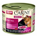 Animonda Консервы Carny Adult с говядиной и сердцем для взрослых кошек всех пород - 200 г - изображение