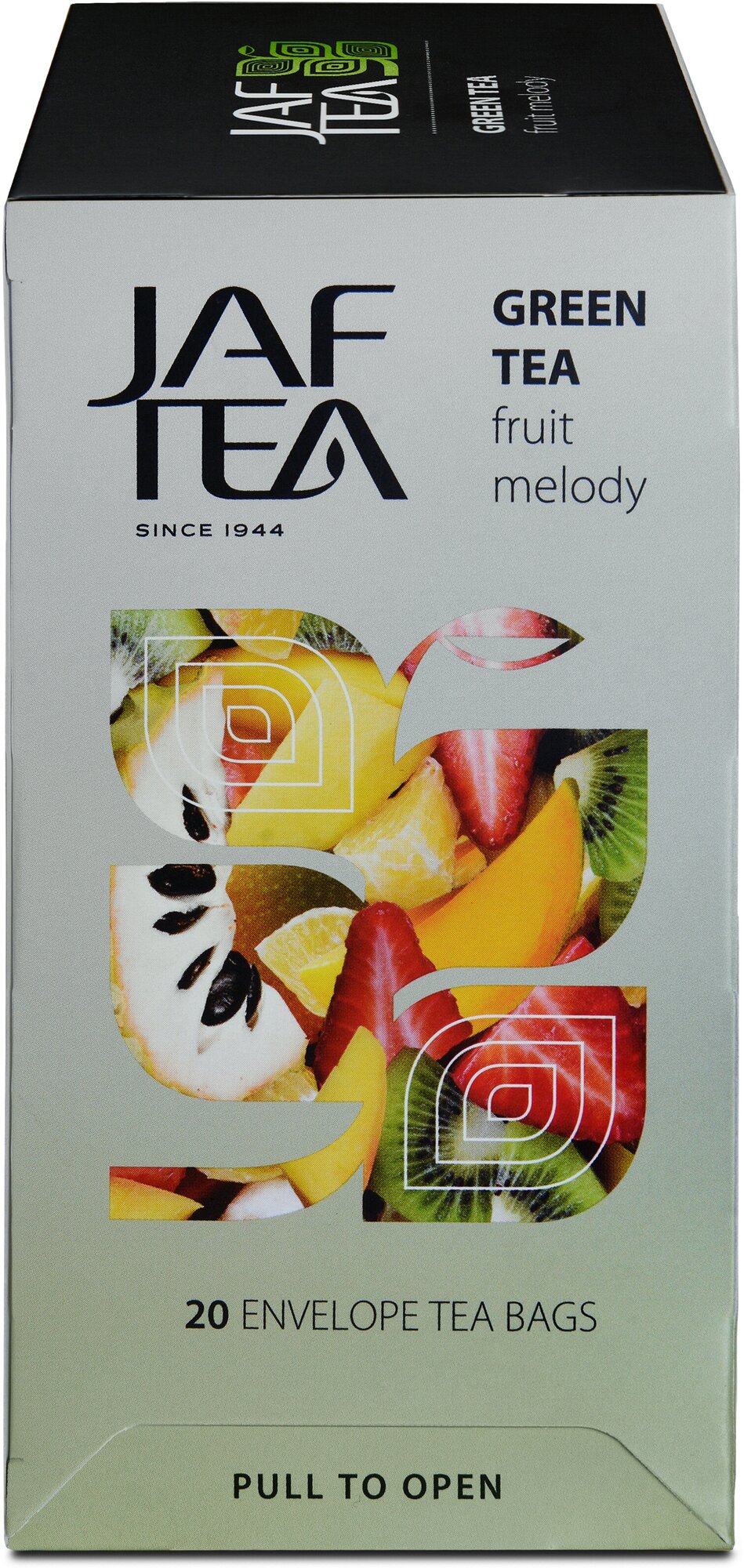 Чай зелёный JAF TEA Green Fruit Melody 20 пакетиков в конвертиках, Ассорти 5 видов