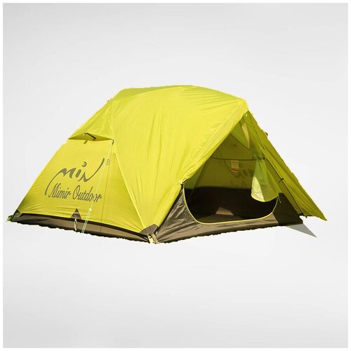 фото 2-х местная ультралегкая двухслойная палатка 220*150*115 см с алюминиевым каркасом, 6032 зеленая terbo