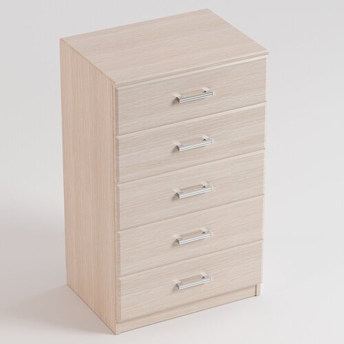 Комод Колизей мебель КД-13 дуб молочный ШхГхВ 600х420х1010мм 5 ящиков 10250₽