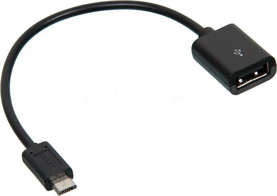 Адаптер OTG DEPPA , USB - microUSB, 0.15м, черный - фото №4
