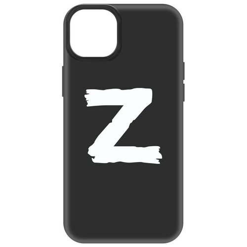 Чехол-накладка Krutoff Soft Case Z для iPhone 14 Plus черный чехол накладка krutoff soft case торнадо для iphone 14 plus черный