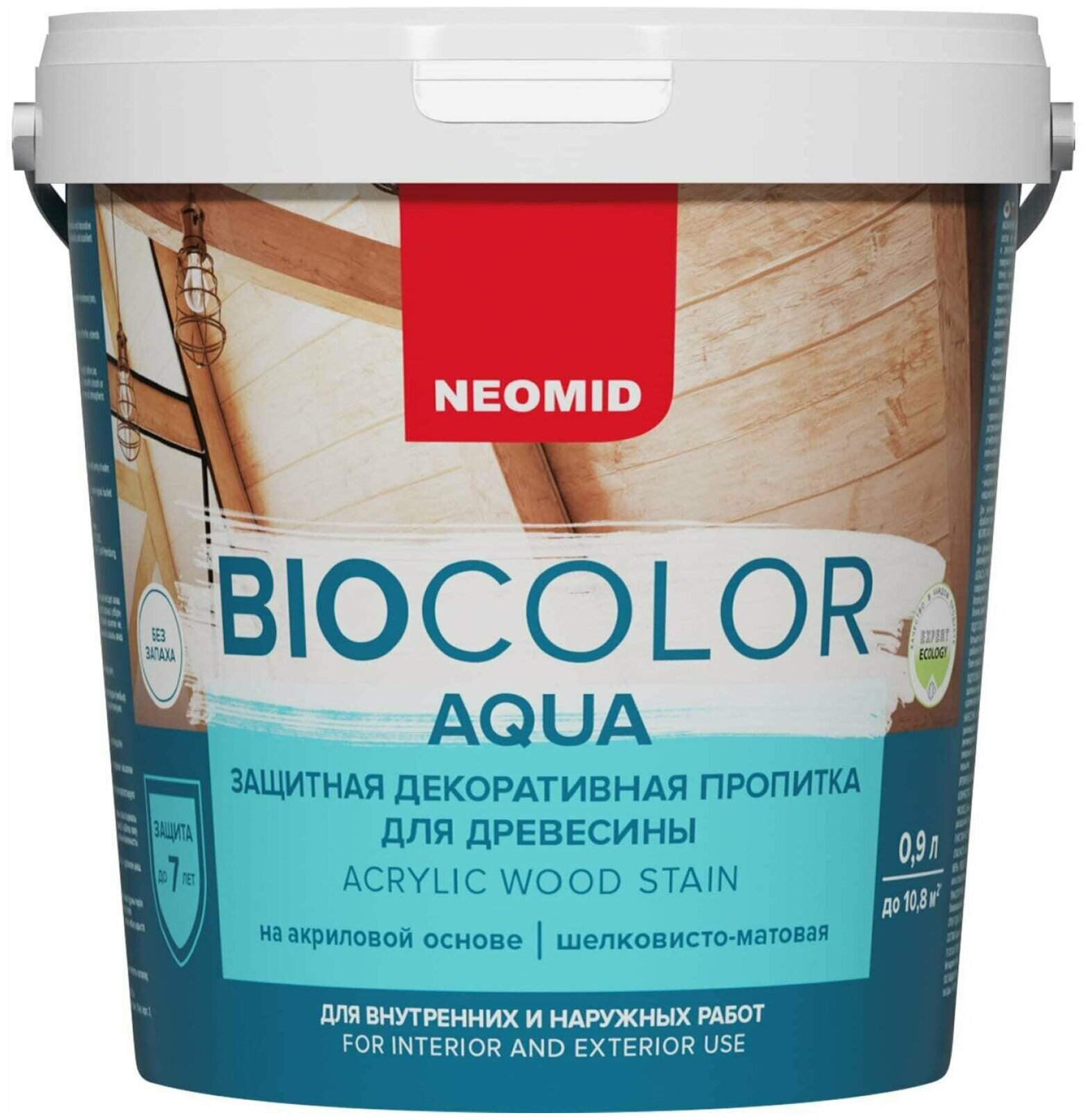 Neomid декоративная пропитка для древесины BIO COLOR AQUA, венге 0,9л - фотография № 7