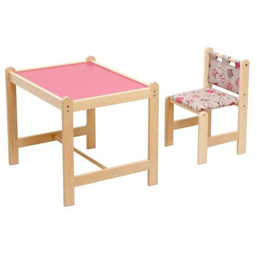 Набор детской мебели: стол + стул «Каспер», «Котята розовые»