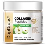 Коллаген гидролизованный в порошке DopDrops Collagen Peptides Зеленое яблоко, 200 г - изображение