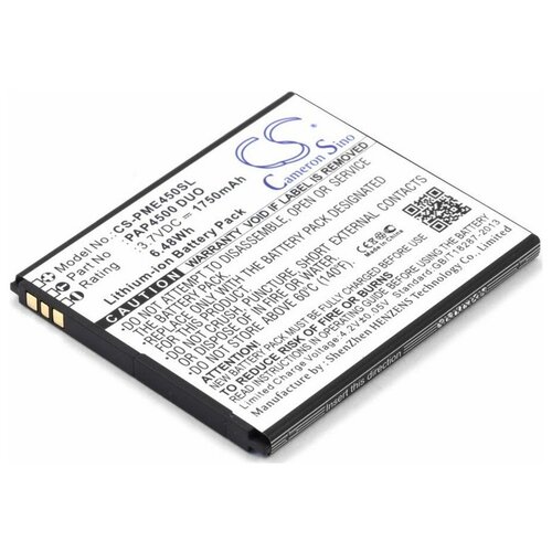 аккумулятор cameronsino cs mcx700tw для радиостанции cobra bk 71216 700mah Аккумулятор Cameron Sino CS-PME450SL для Prestigio MultiPhone 4500