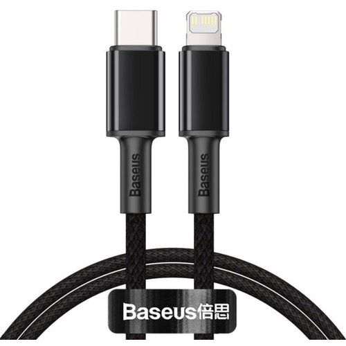 Кабель Baseus High Density Braided Fast Charging Data Cable Type-C to Lightning PD 20W 2m Black (CATLGD-A01) кабель baseus high density braided usb type c lightning 20w 2m black catlgd a01