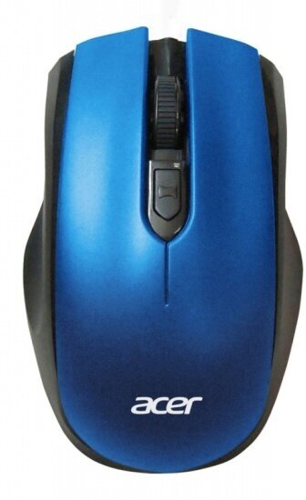 Мышь Acer OMR031 оптическая беспроводная USB черный/синий (1369684)