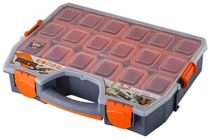 Органайзер BLOCKER "Boombox" со съёмными лотками (серо-свинцовый/оранжевый), 46,2х36,5х9,2 см BR3772