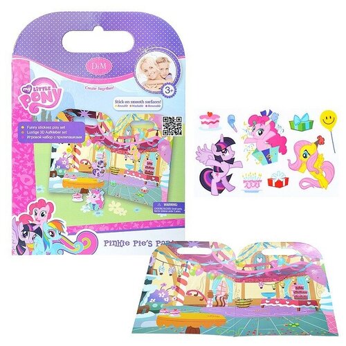 фото Игровой набор с прилипашками "вечеринка пинки пай" my little pony" d&m
