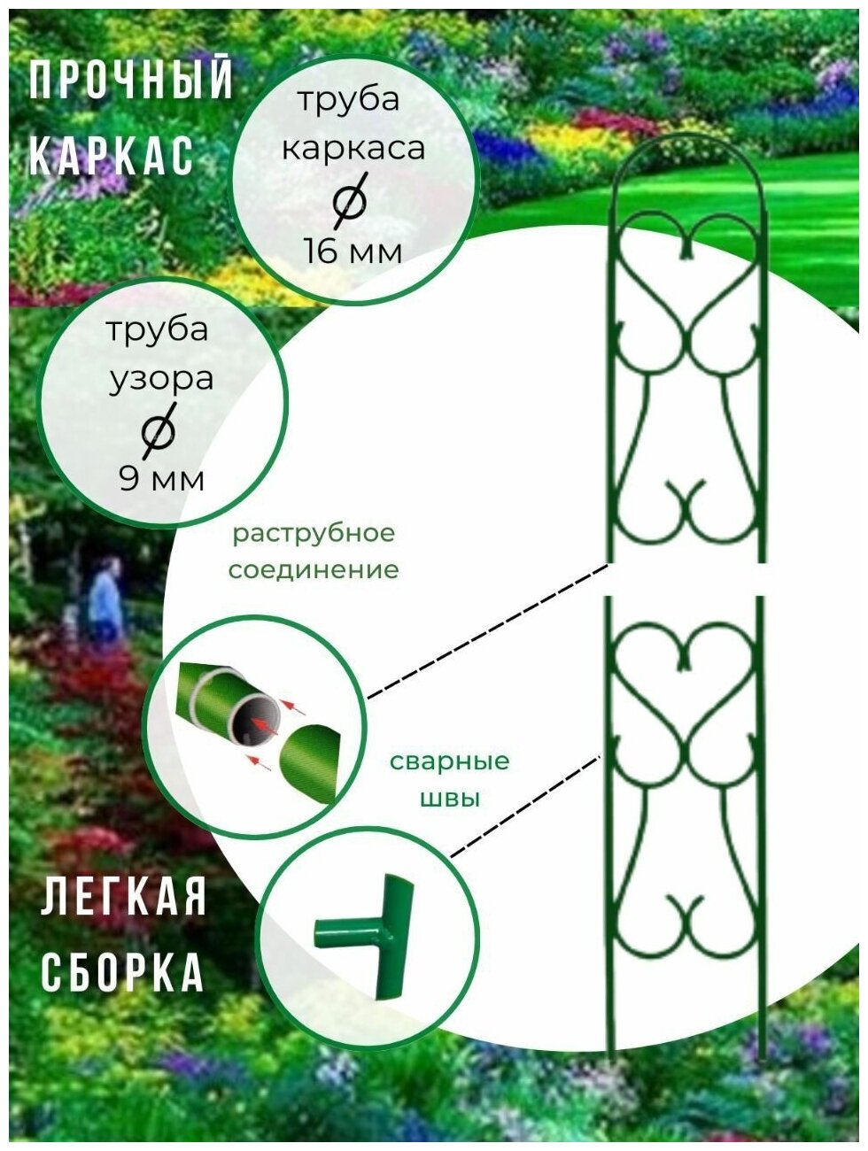 Шпалера садовая для вьющихся растений - фотография № 2