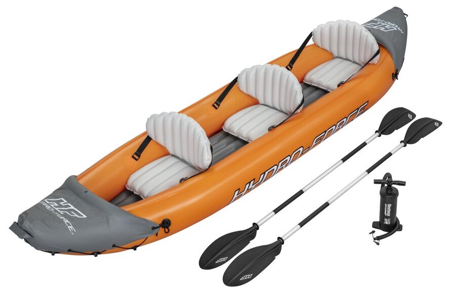 Байдарка Rapid X3 Kayak 3-х местная 381 х 100 (весла насос плавники сумка) 65132