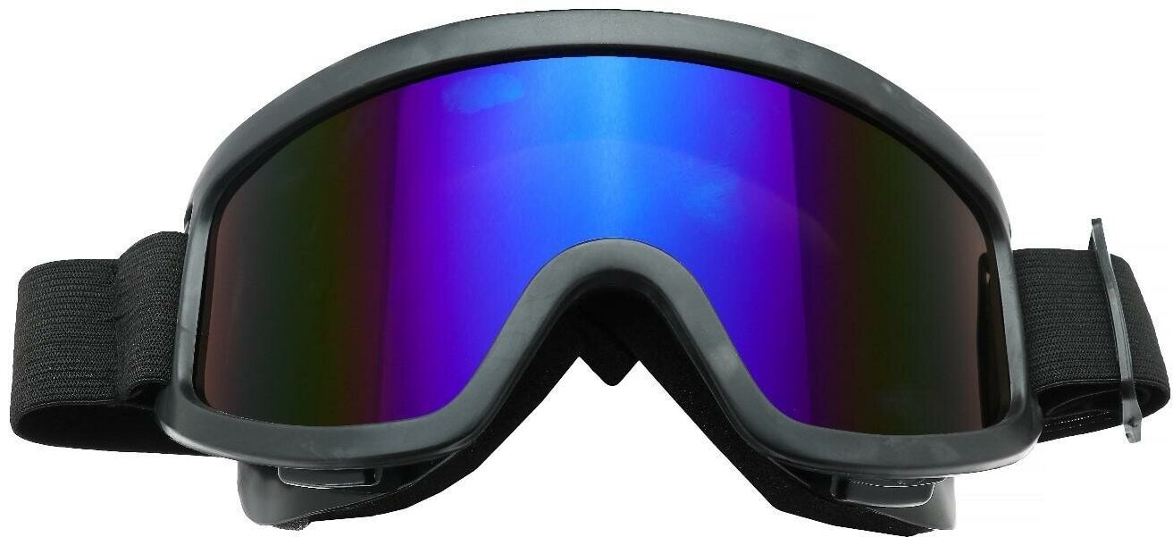 Очки-маска для езды на мототехнике стекло синее цвет черный