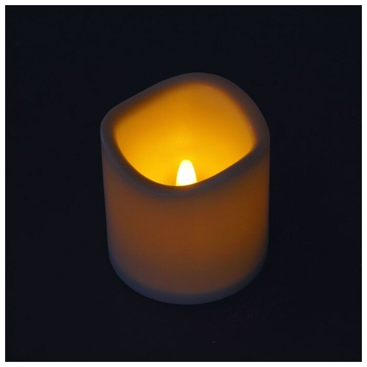 Свеча светодиодная «Пламя», с пультом, набор 3 шт.