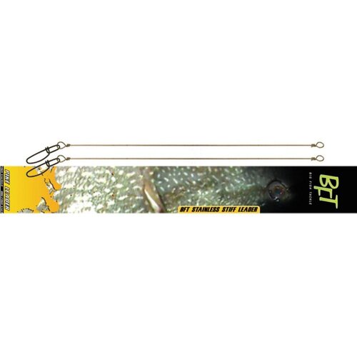 поводок титановый bft stiff jerkbait leader titanium 30см Поводок стальной BFT Stiff Jerkbait Leader stainless 12 30см - 2шт