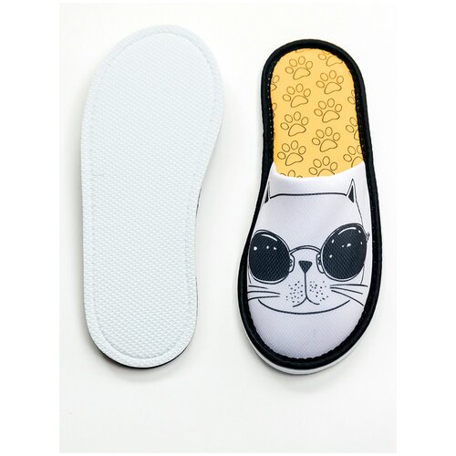 фото Тапки emotion day стильные коты белые женские р-р 40-41