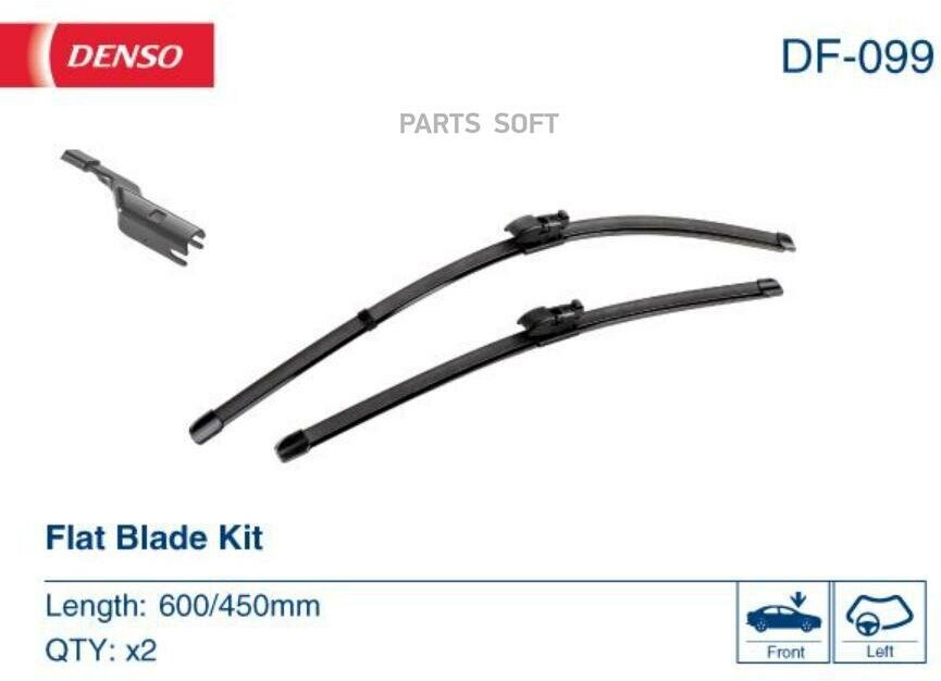 DENSO DF-099 К-т щёток ст/очистителя flat 600/450 мм MAZDA 6 (18-) CX-5 (17-)