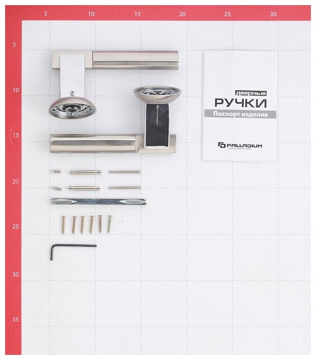 фото Ручка дверная Palladium City A Rio SN/CP круглая розетка (матовый никель/хром)