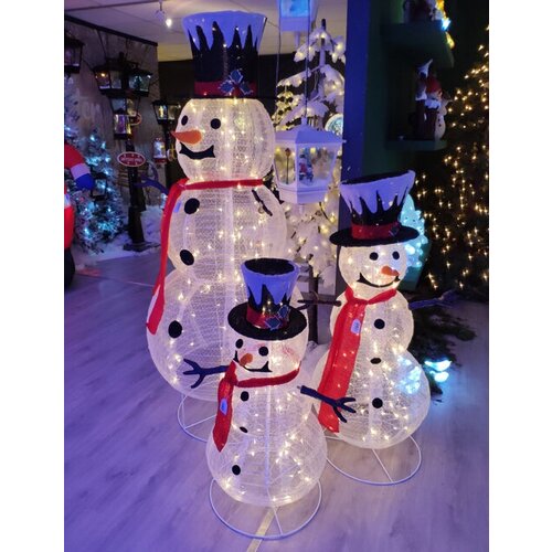 Peha Светящийся Снеговик Гарольд в чёрном цилиндре 120 см, 120 теплых белых LED ламп, IP44 IF-20105