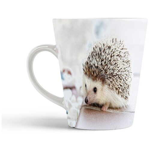 фото Кружка-латте coolpodarok ежик белый фон