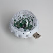 Luazon Lighting Световой прибор «Двойной диско-шар» 7 см, свечение RGB, 5 В