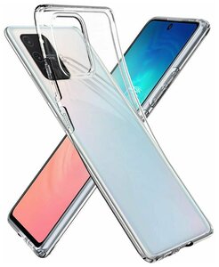 Фото Силиконовый защитный чехол для телефона Samsung Galaxy S10 Lite и A91 / Тонкий противоударный чехол на Самсунг Галакси С10 Лайт и А91 / Прозрачный