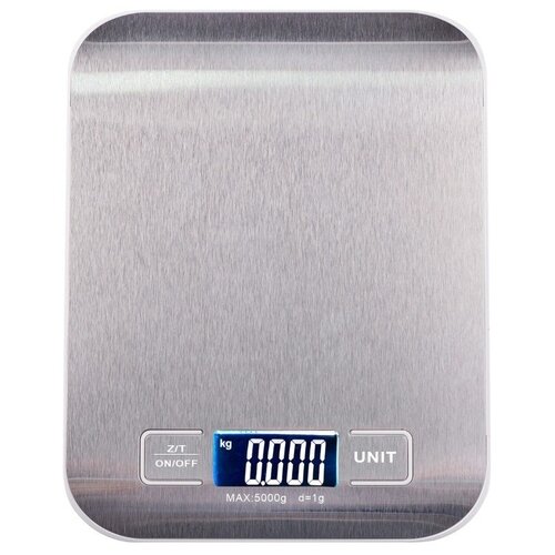 Электронные кухонные весы с подсветкой дисплея, функцией измерения веса и объема жидкостей, 5 кг