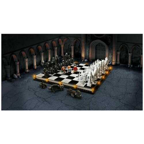 Конструктор Magic Castle Хогвартс: волшебные шахматы 876 деталей конструктор волшебные шахматы no 6056 набор гарри поттер 876 детали подарочный игровой набор для детей взрослых мальчиков и девочек