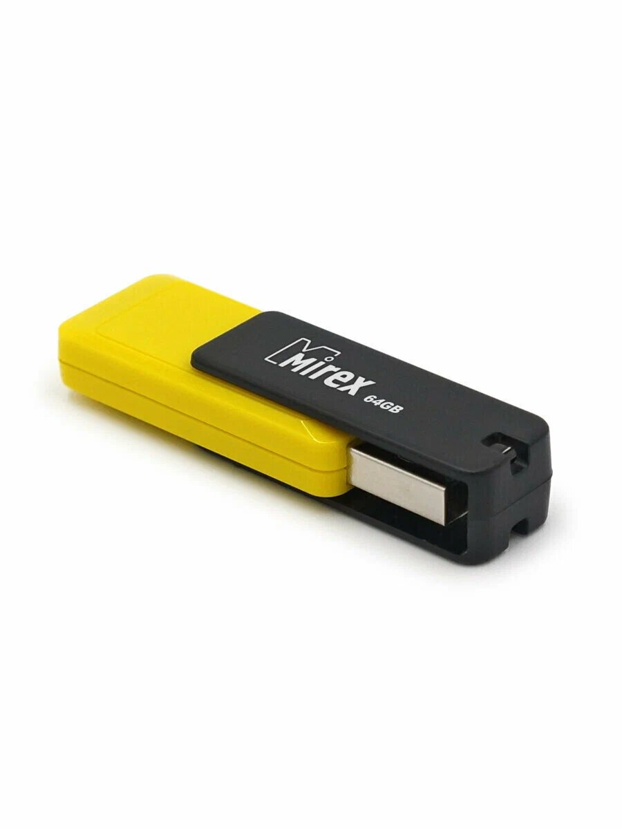 Флеш накопитель 64GB Mirex City, USB 2.0, Желтый